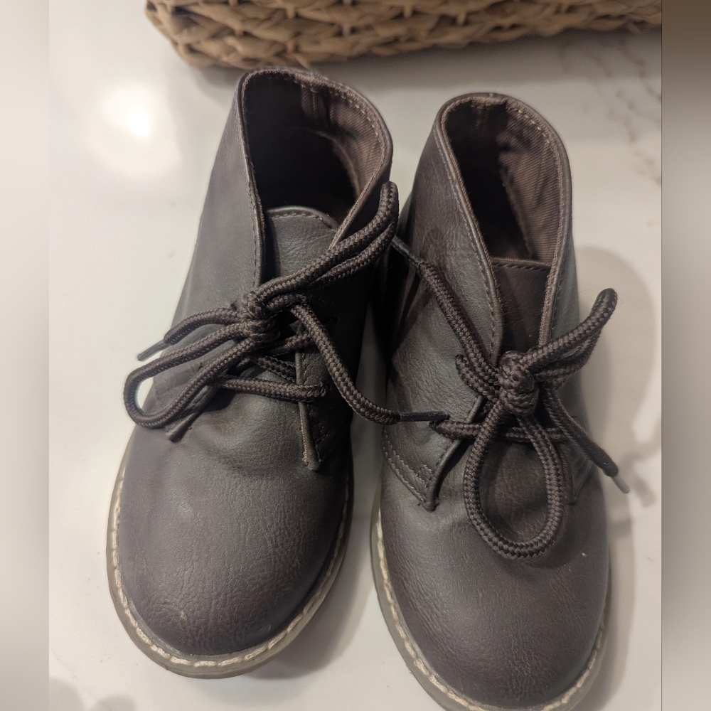 Lace Up Brown Kids Boots